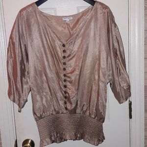 Boho Champagne colored blouse